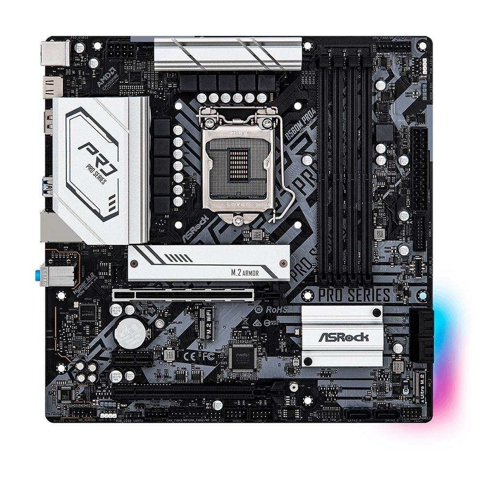 Placa Mãe ASRock B560M Pro4, Intel LGA 1200, Micro ATX, DDR4 | KaBuM!