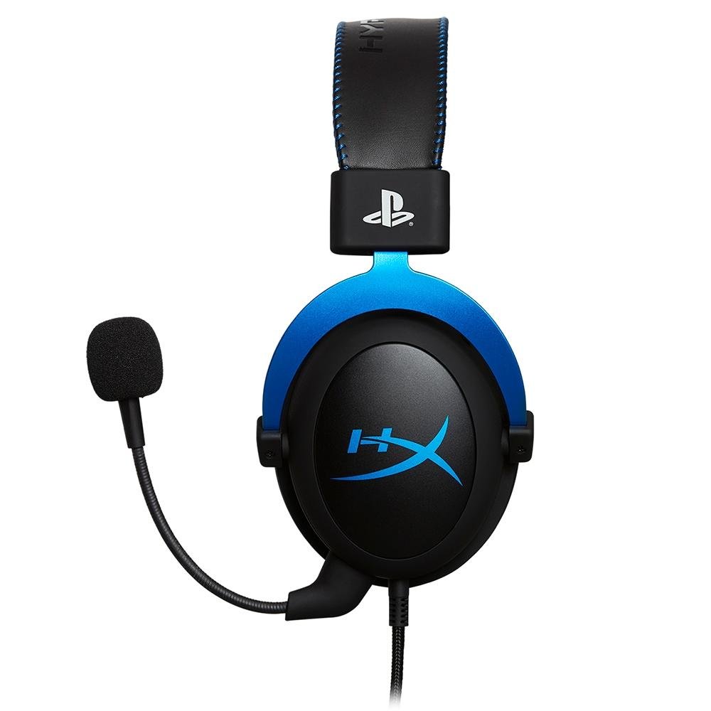 Headset Gamer HyperX Cloud Blue PS4, Conexão 3.5mm, Driver 53mm, Cancelamento de Ruído, Preto/Azul - 4P5H9AA#ABL Headset Gamer HyperX Cloud Blue PS4, Conexão 3.5mm, Driver 53mm, Cancelamento de Ruído, Preto/Azul - 4P5H9AA#ABL