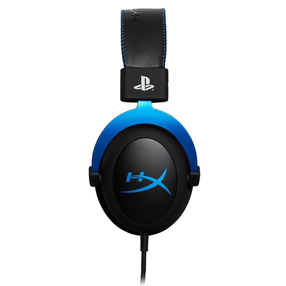 Headset Gamer HyperX Cloud Blue PS4, Conexão 3.5mm, Driver 53mm, Cancelamento de Ruído, Preto/Azul - 4P5H9AA#ABL Headset Gamer HyperX Cloud Blue PS4, Conexão 3.5mm, Driver 53mm, Cancelamento de Ruído, Preto/Azul - 4P5H9AA#ABL