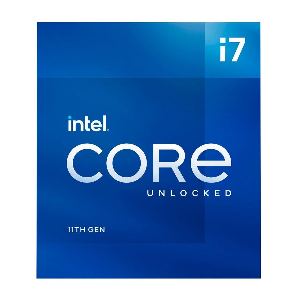 Processador Intel Core i7-11700K 11ª Geração, 3.6 GHz (4.9GHz Turbo), Cache 16MB, Octa Core, LGA 1200, Vídeo Integrado - BX8070811700K Processador Intel Core i7-11700K 11ª Geração, 3.6 GHz (4.9GHz Turbo), Cache 16MB, Octa Core, LGA 1200, Vídeo Integrado - BX8070811700K