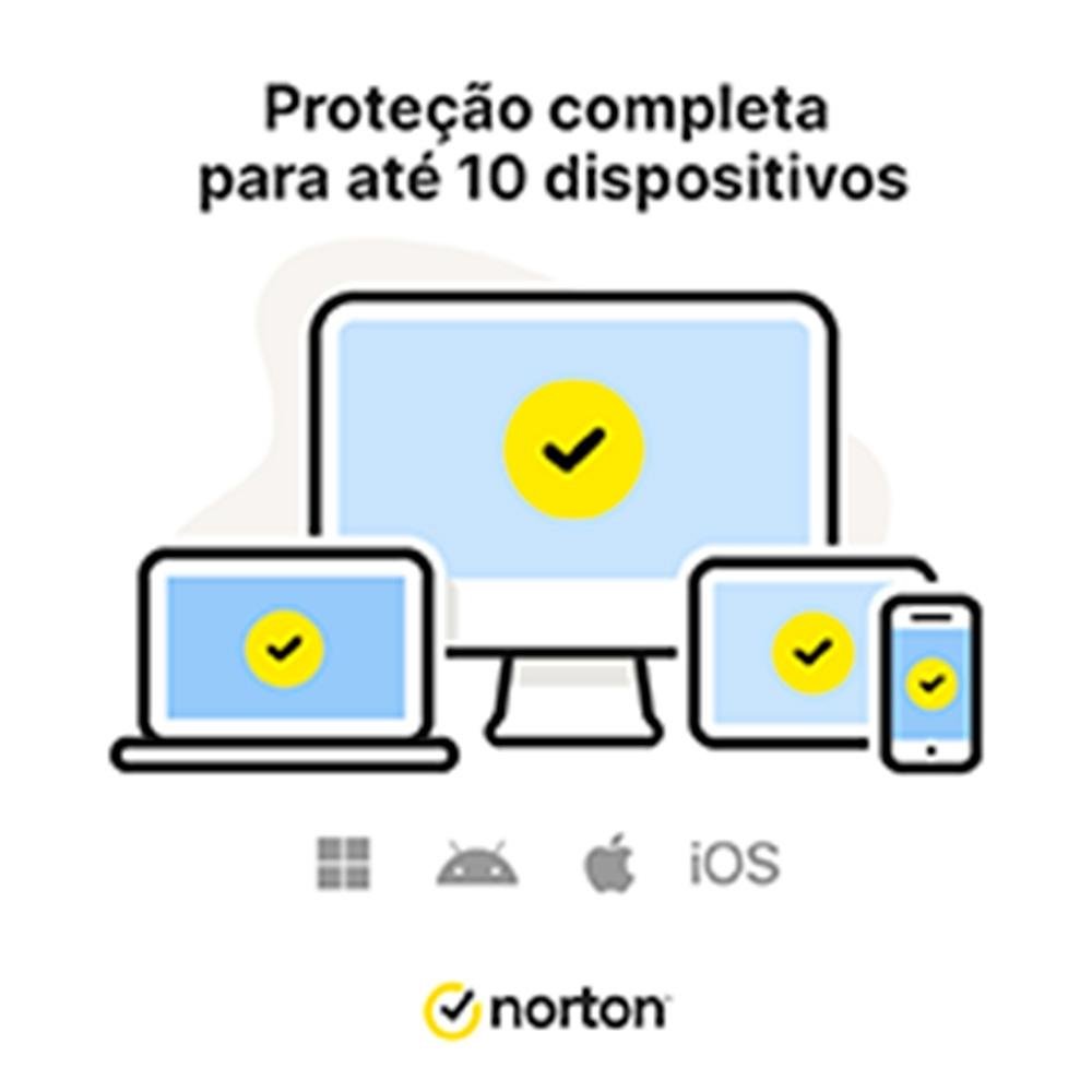 Norton 360 Premium 10 Dispositivos, 12 meses, Digital para Download - 21414573