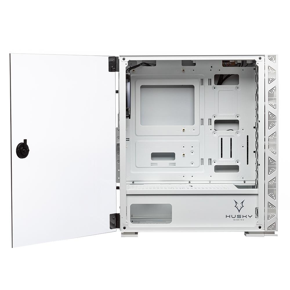 Gabinete Gamer Husky Gaming Polar, Branco - Mid Tower, ARGB com Fan, Porta lateral em Vidro Temperado - HGMC011 Gabinete Gamer Husky Gaming Polar, Branco - Mid Tower, ARGB com Fan, Porta lateral em Vidro Temperado - HGMC011