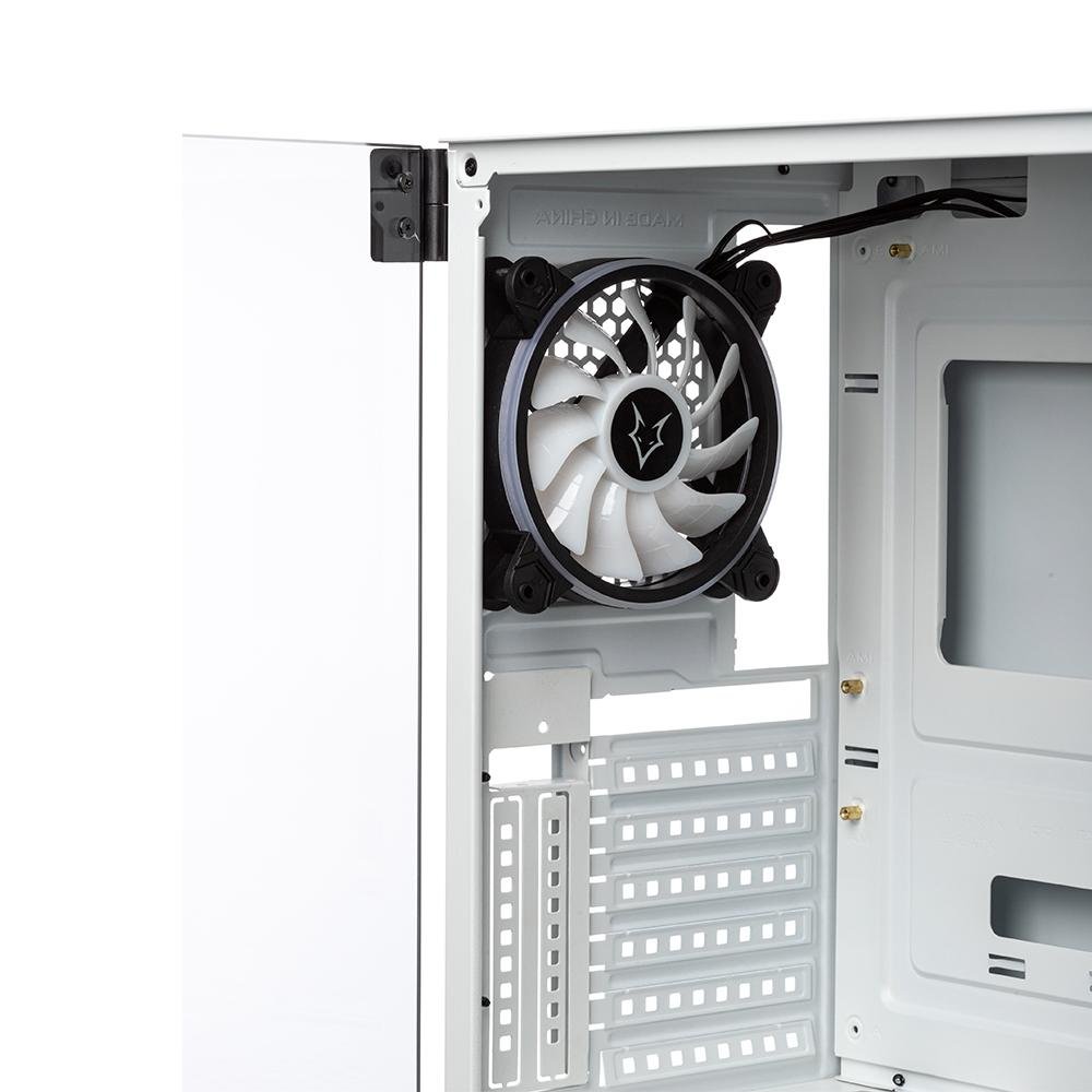 Gabinete Gamer Husky Gaming Polar, Branco - Mid Tower, ARGB com Fan, Porta lateral em Vidro Temperado - HGMC011 Gabinete Gamer Husky Gaming Polar, Branco - Mid Tower, ARGB com Fan, Porta lateral em Vidro Temperado - HGMC011