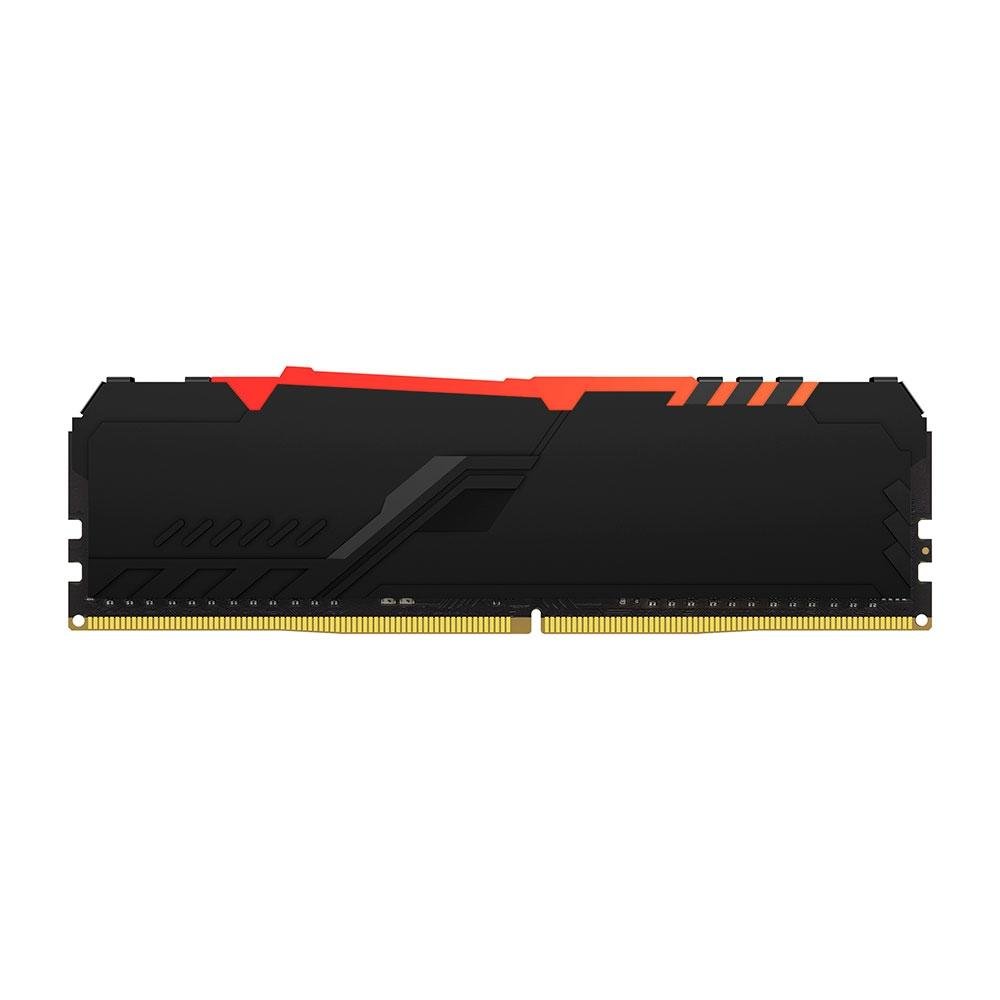 Memória RAM Kingston Fury Beast, RGB, 8GB, 3000MHz, DDR4, CL15, Preto - KF430C15BBA/8 Memória RAM Kingston Fury Beast, RGB, 8GB, 3000MHz, DDR4, CL15, Preto - KF430C15BBA/8