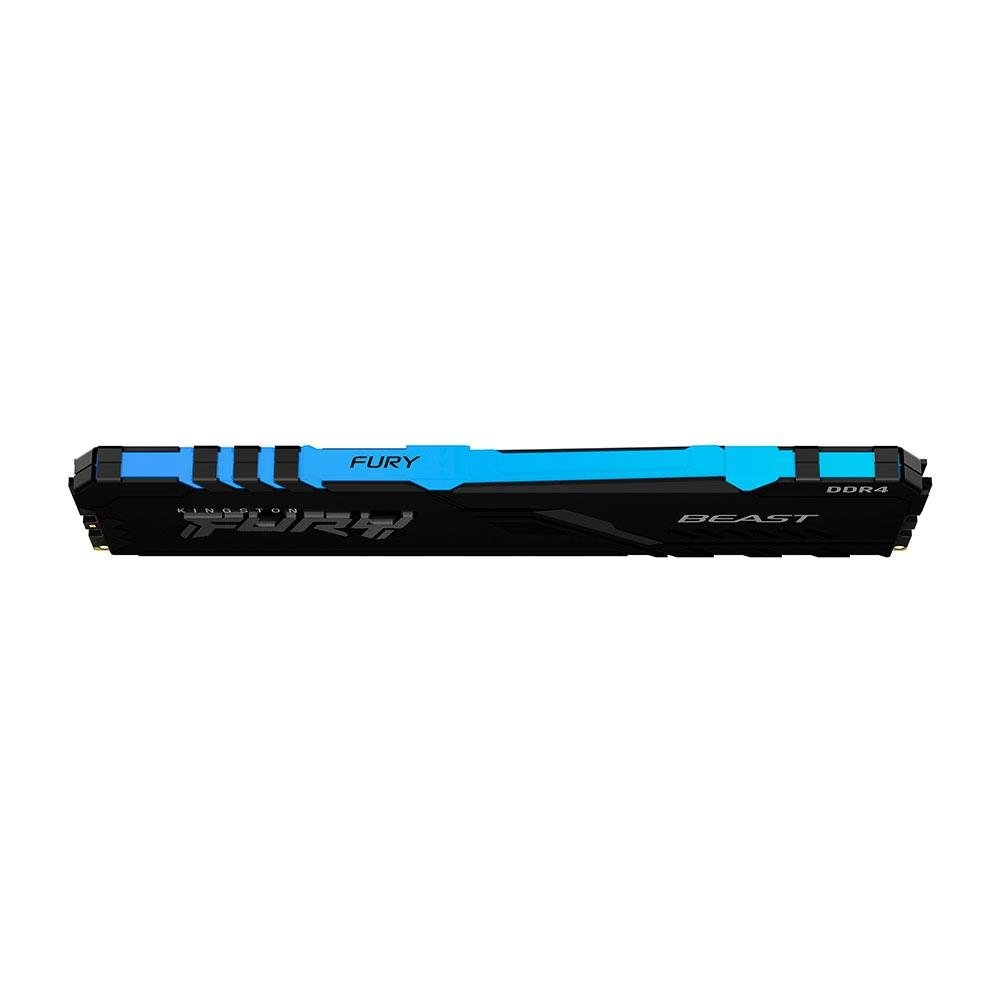 Memória RAM Kingston Fury Beast, RGB, 8GB, 3000MHz, DDR4, CL15, Preto - KF430C15BBA/8 Memória RAM Kingston Fury Beast, RGB, 8GB, 3000MHz, DDR4, CL15, Preto - KF430C15BBA/8