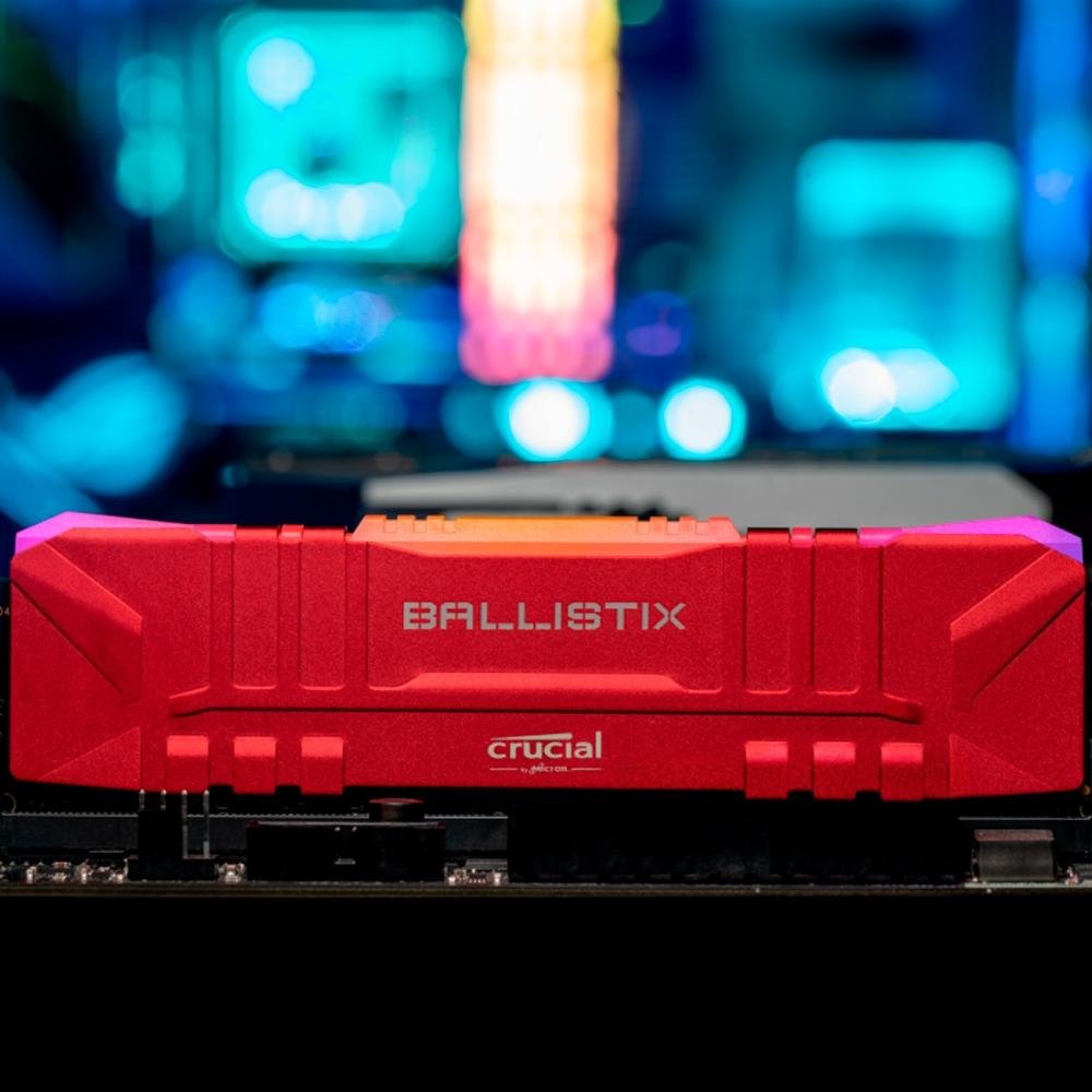 Memória RAM Crucial Ballistix, 8GB, 3200MHz, DDR4, CL16, Preto - BL8G32C16U4B