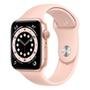 Apple Watch S6 44MM GPS com Case de Alumínio Gold e Sport Band Pink - M00E3LL/A
