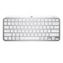 Teclado Sem Fio Logitech MX Keys Mini, Iluminação Smart, Bluetooth, USB, Easy-Switch, Recarregável, Cinza Claro - 920-010506