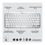Teclado Sem Fio Logitech MX Keys Mini, Iluminação Smart, Bluetooth, USB, Easy-Switch, Recarregável, Cinza Claro - 920-010506