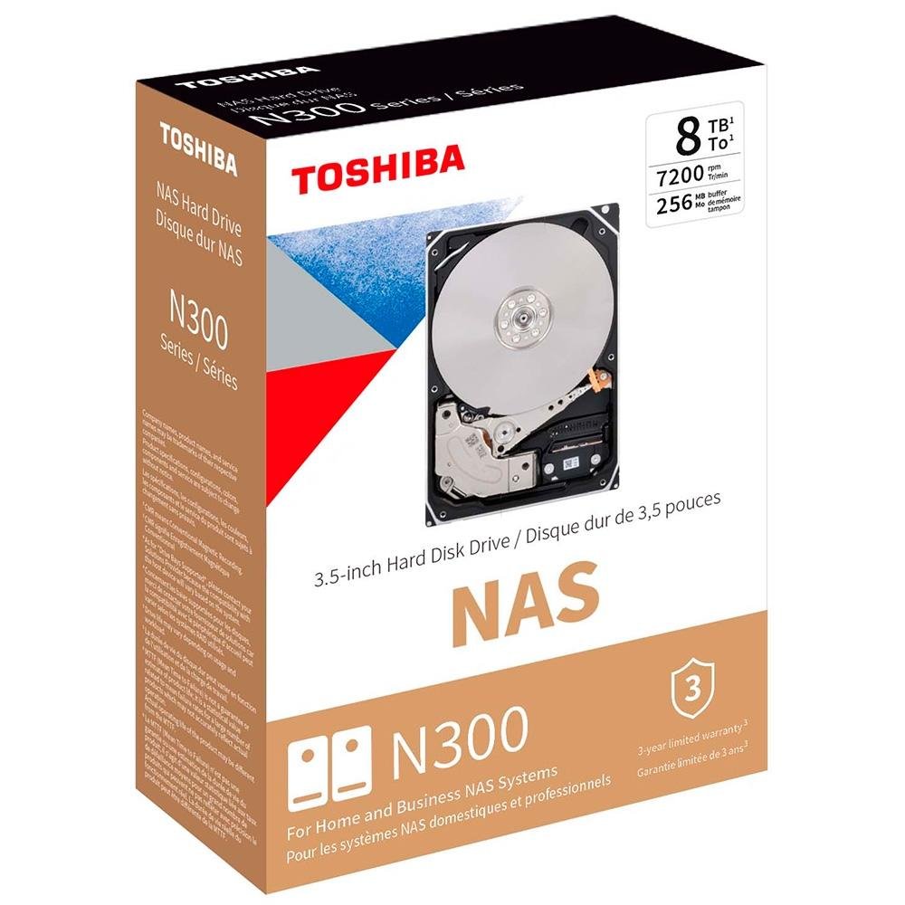 HD Toshiba N300 8TB com 7200RPM | KaBuM!