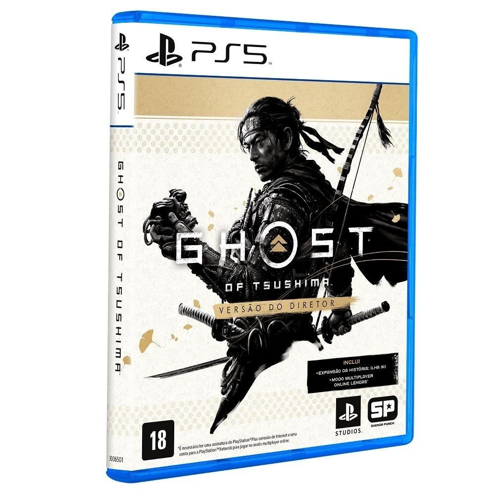 Kit Controle Sem Fio Sony PS5, DualSense, Starlight Blue + Jogo Ghost Of Tsushima Versão do Diretor PS5 Kit Controle Sem Fio Sony PS5, DualSense, Starlight Blue + Jogo Ghost Of Tsushima Versão do Diretor PS5