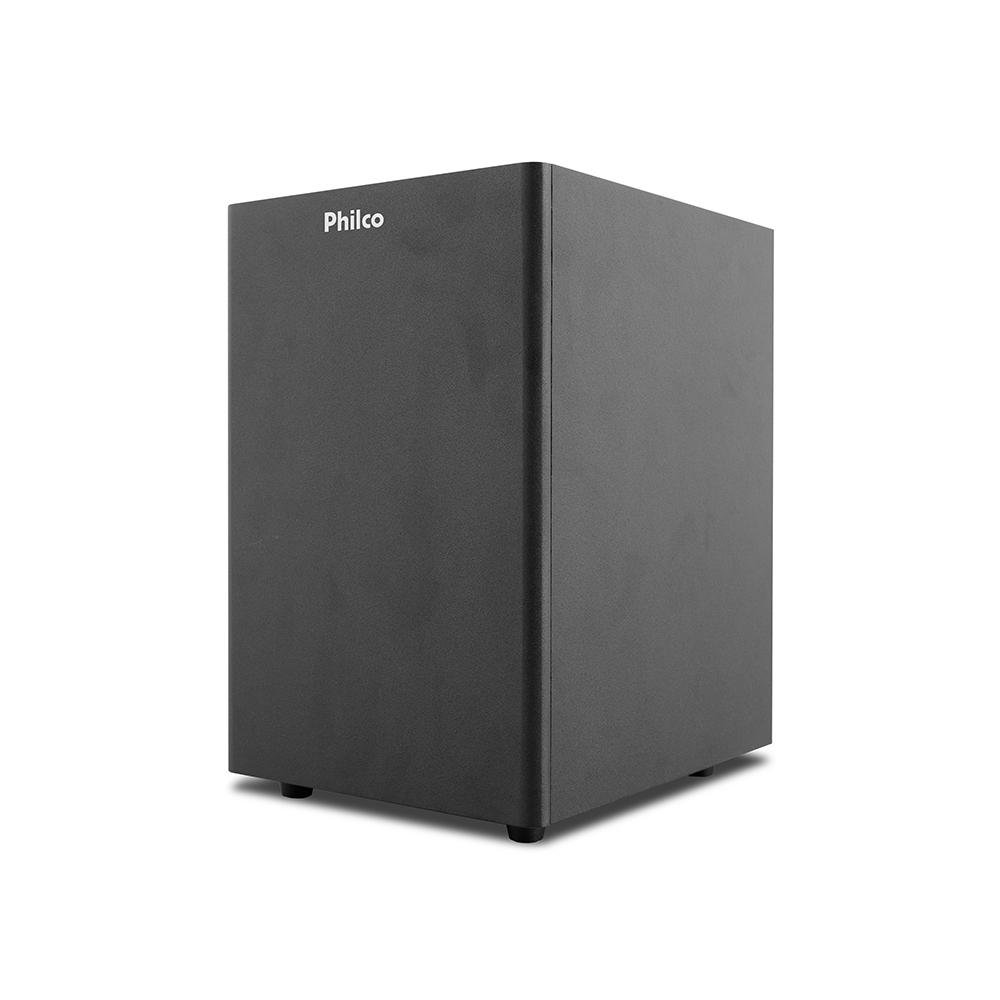 Soundbar Philco PSB05, 2.1 Canais, 320W RMS, Bluetooth, Subwoofer Wireless, Preto - 56603778 Soundbar Philco PSB05, 2.1 Canais, 320W RMS, Bluetooth, Subwoofer Wireless, Preto - 56603778