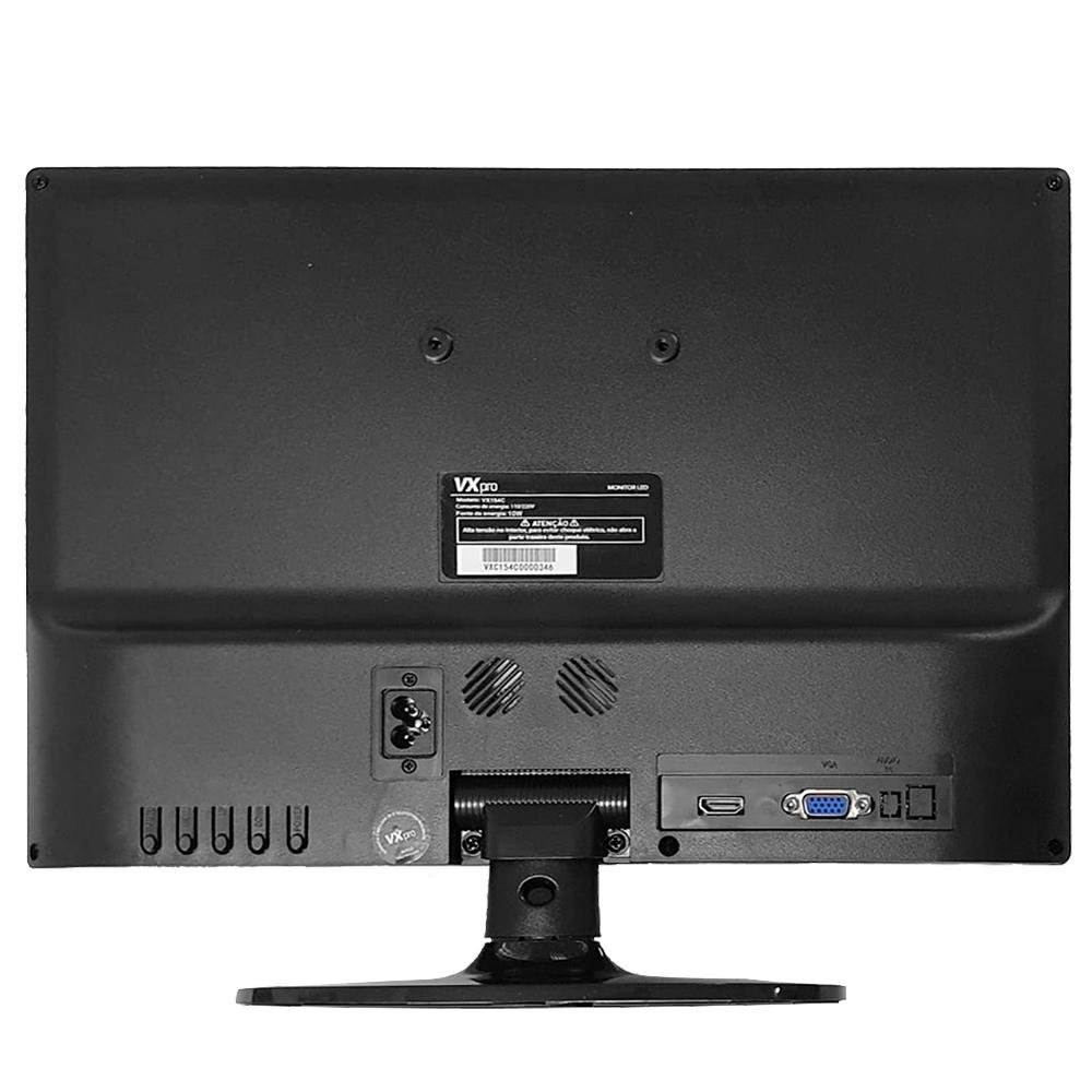 Monitor VX Pro 15.4", HD, HDMI e VGA, Preto - VX154X