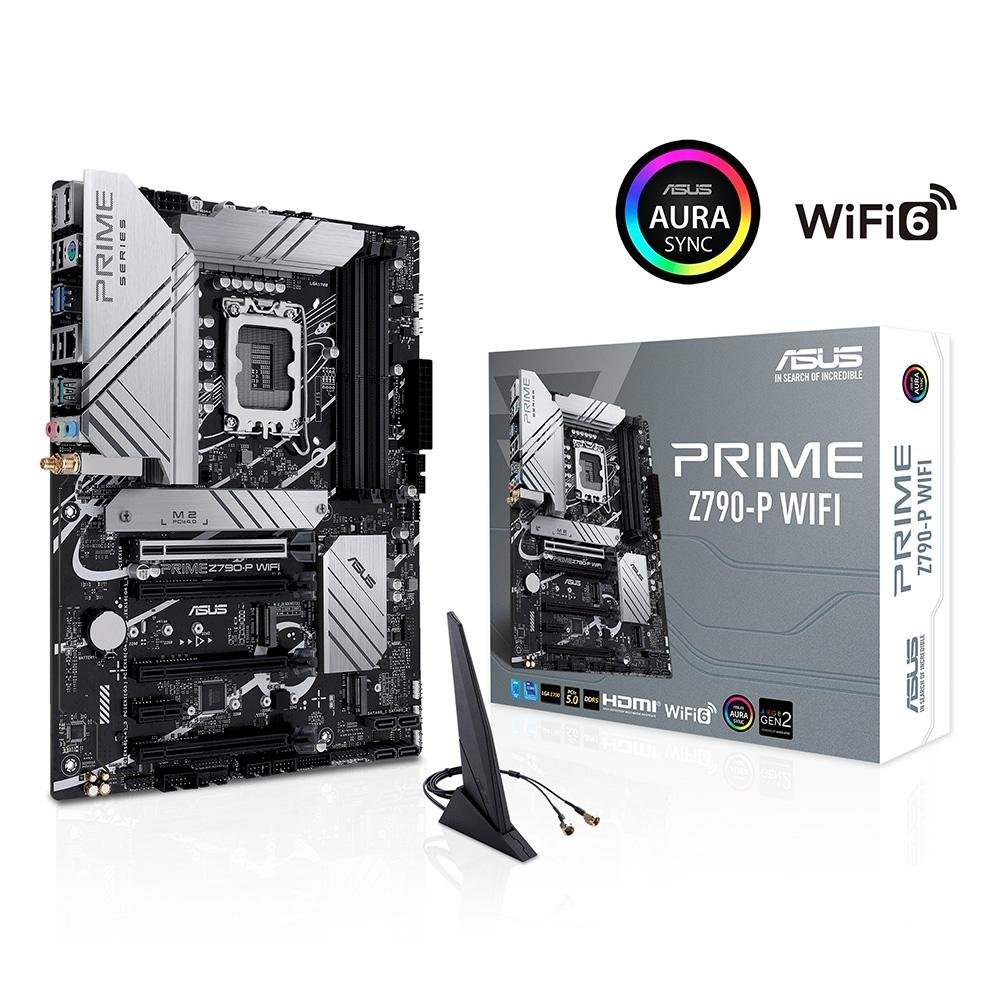 Placa-Mãe ASUS Prime Z790-P Wi-Fi, Intel LGA1700 Z790, ATX, DDR5, Cinza - Prime Z790-P Wi-Fi Placa-Mãe ASUS Prime Z790-P Wi-Fi, Intel LGA1700 Z790, ATX, DDR5, Cinza - Prime Z790-P Wi-Fi