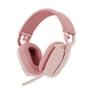 Headset Sem Fio Logitech Zone Vibe 100, Drivers 40 mm, USB, Bluetooth, PC, Mobile, Rosa - 981-001223