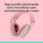 Headset Sem Fio Logitech Zone Vibe 100, Drivers 40 mm, USB, Bluetooth, PC, Mobile, Rosa - 981-001223