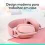 Headset Sem Fio Logitech Zone Vibe 100, Drivers 40 mm, USB, Bluetooth, PC, Mobile, Rosa - 981-001223