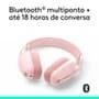 Headset Sem Fio Logitech Zone Vibe 100, Drivers 40 mm, USB, Bluetooth, PC, Mobile, Rosa - 981-001223