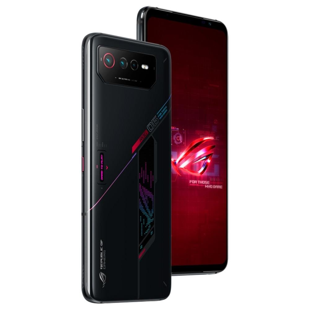 Smartphone Gamer Asus ROG Phone 6, 256GB, 8GB RAM, Octa Core, Câmera Tripla 50MP, Tela de 6.7 Amoled, Preto - 90AI00B5-M001S0