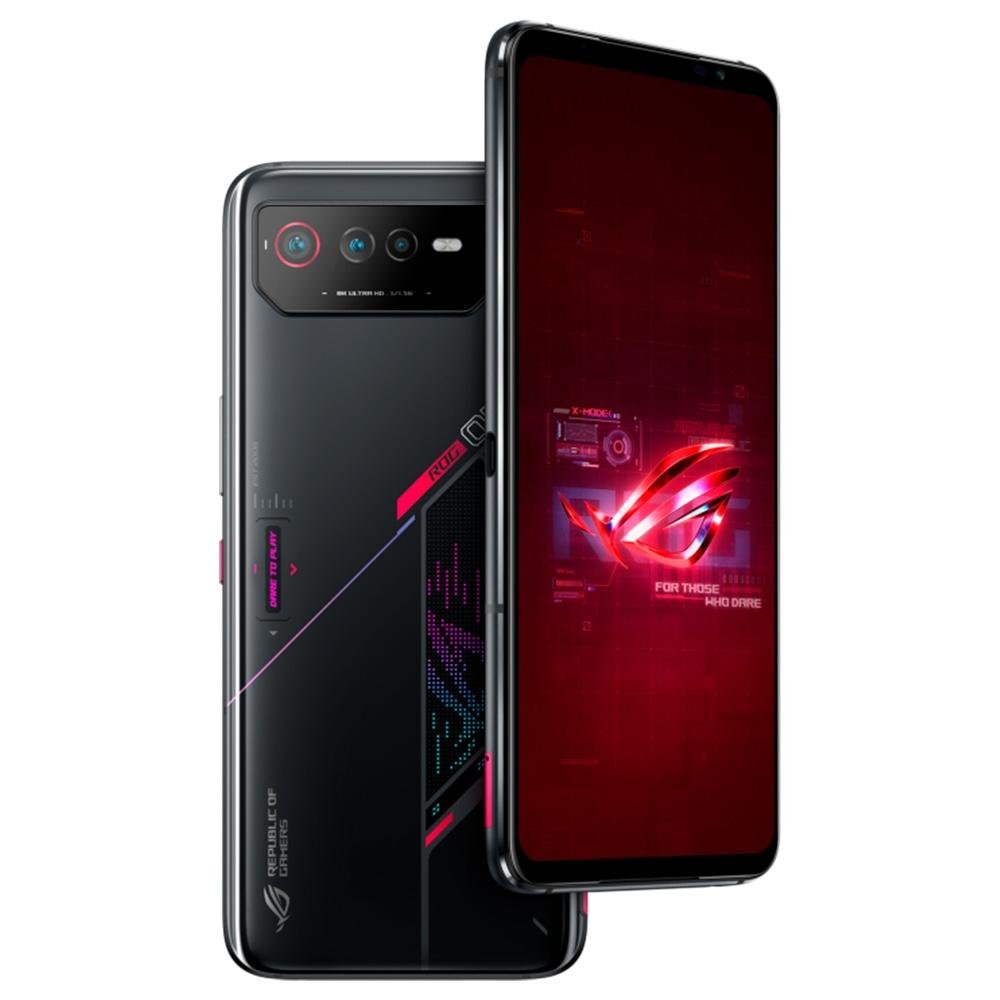 Smartphone Gamer Asus ROG Phone 6, 256GB, 8GB RAM, Octa Core, Câmera Tripla 50MP, Tela de 6.7 Amoled, Preto - 90AI00B5-M001S0