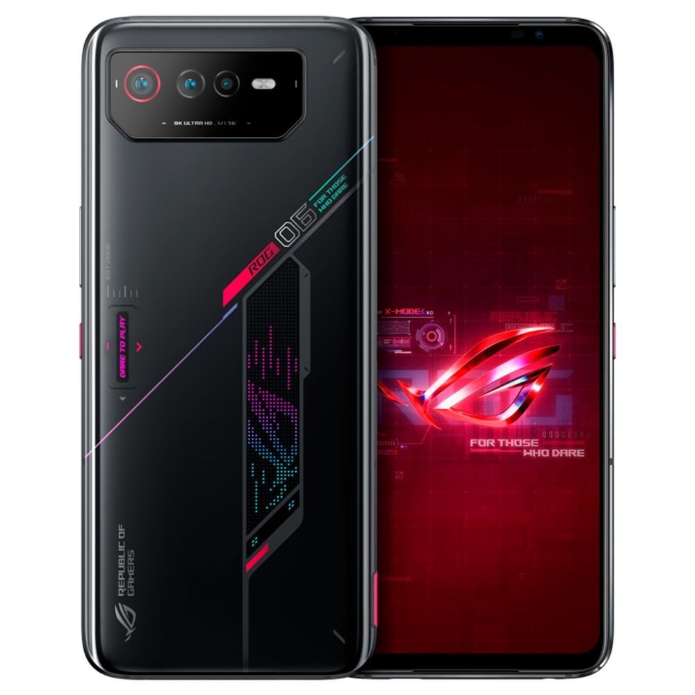 Smartphone Gamer Asus ROG Phone 6, 256GB, 8GB RAM, Octa Core, Câmera Tripla 50MP, Tela de 6.7 Amoled, Preto - 90AI00B5-M001S0