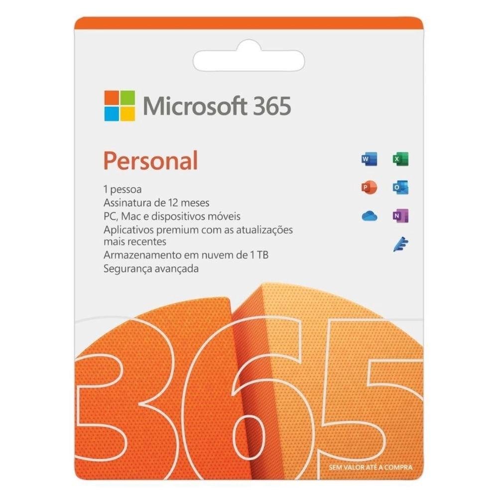 Microsoft 365 Personal, 1 Usuário Com 1TB Na Nuvem - Qq2-01386 Microsoft 365 Personal, 1 Usuário Com 1TB Na Nuvem - Qq2-01386