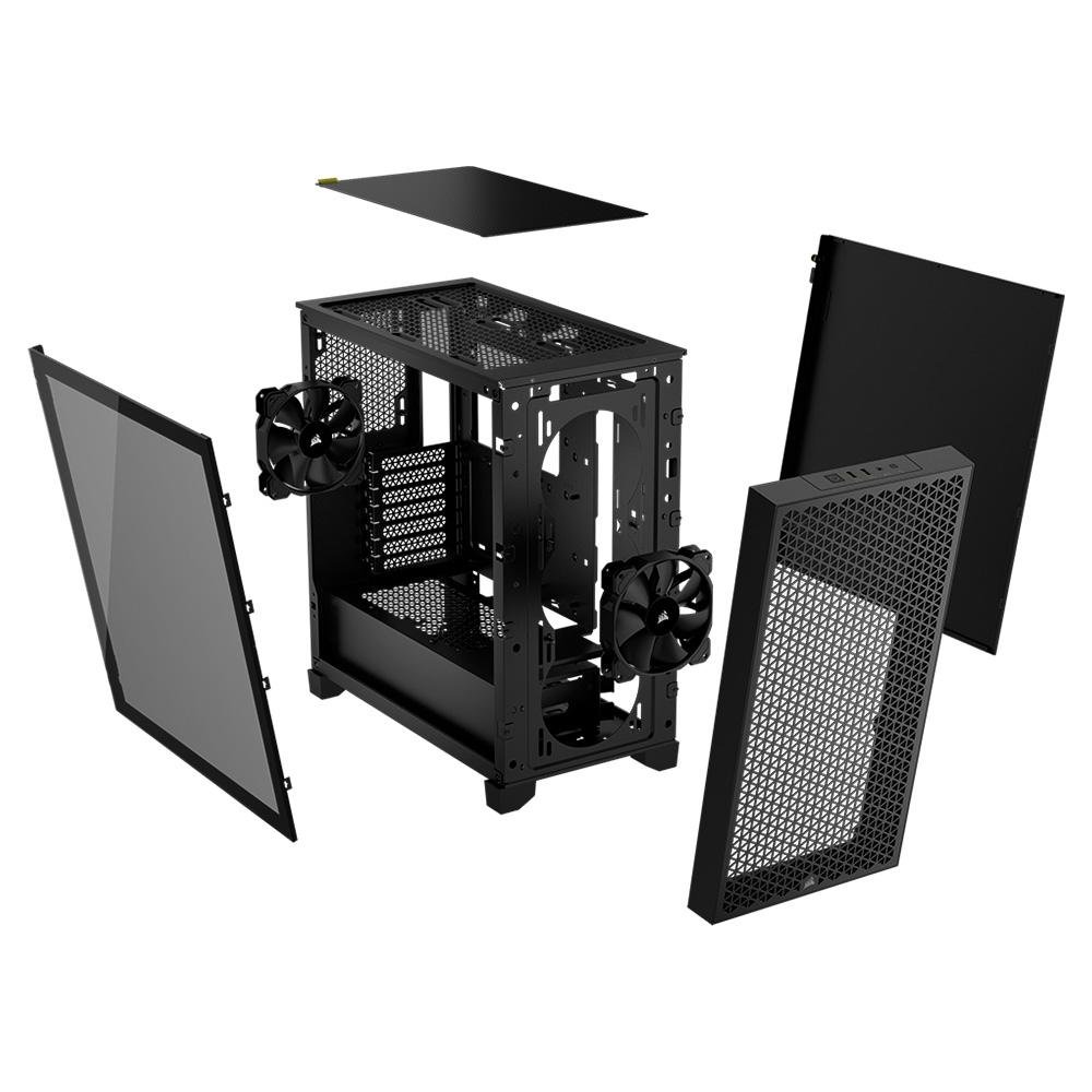 Gabinete Gamer Corsair 3000D Airflow, Mid-Tower, ATX, Lateral em Vidro Temperado, 2x FAN, Preto - CC-9011251-WW Gabinete Gamer Corsair 3000D Airflow, Mid-Tower, ATX, Lateral em Vidro Temperado, 2x FAN, Preto - CC-9011251-WW