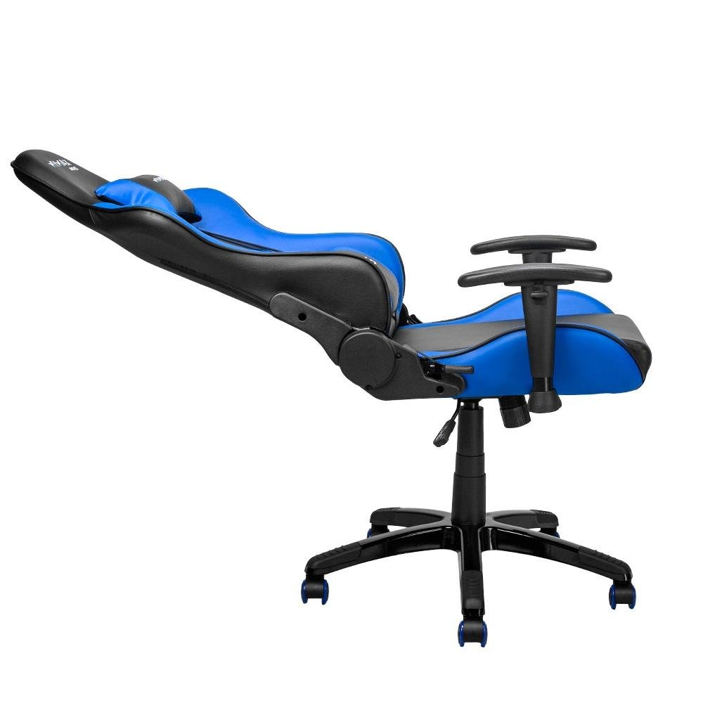 Cadeira Gamer Mymax MX5, Até 150kg, Com Almofadas, Reclinável, Descanso de Braço 2D, Preto e Azul - MGCH-MX5/BL Cadeira Gamer Mymax MX5, Até 150kg, Com Almofadas, Reclinável, Descanso de Braço 2D, Preto e Azul - MGCH-MX5/BL
