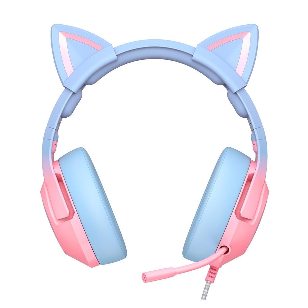 Headset Gamer Onikuma RGB, Som Surround 7.1, Drivers 50mm, Rosa e Azul - K-9-3.5 Headset Gamer Onikuma RGB, Som Surround 7.1, Drivers 50mm, Rosa e Azul - K-9-3.5