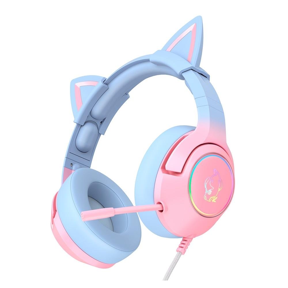 Headset Gamer Onikuma RGB, Som Surround 7.1, Drivers 50mm, Rosa e Azul - K-9-3.5 Headset Gamer Onikuma RGB, Som Surround 7.1, Drivers 50mm, Rosa e Azul - K-9-3.5