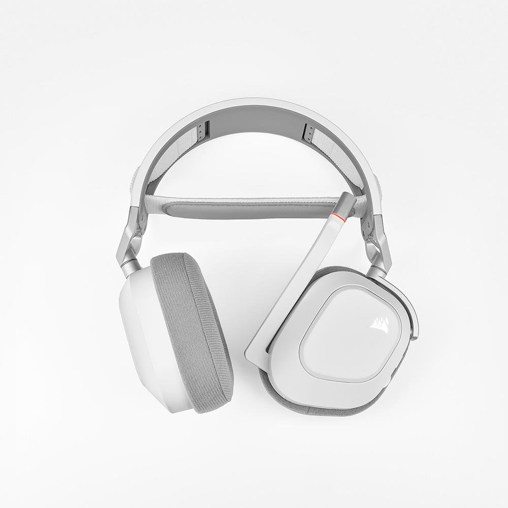 Headset Gamer Sem Fio Corsair HS80 RGB, Dolby Atmos, Drivers 50mm, Wireless, Branco - CA-9011236-NA