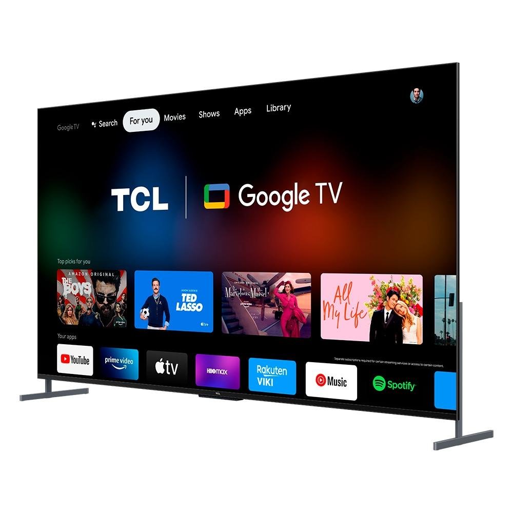 Smart TV TCL 98 Polegadas QLED 4K UHD, 4 HDMI e 2 USB, Google, Alexa, TV Dolby Atmos, Comando de voz a distancia - 98C735