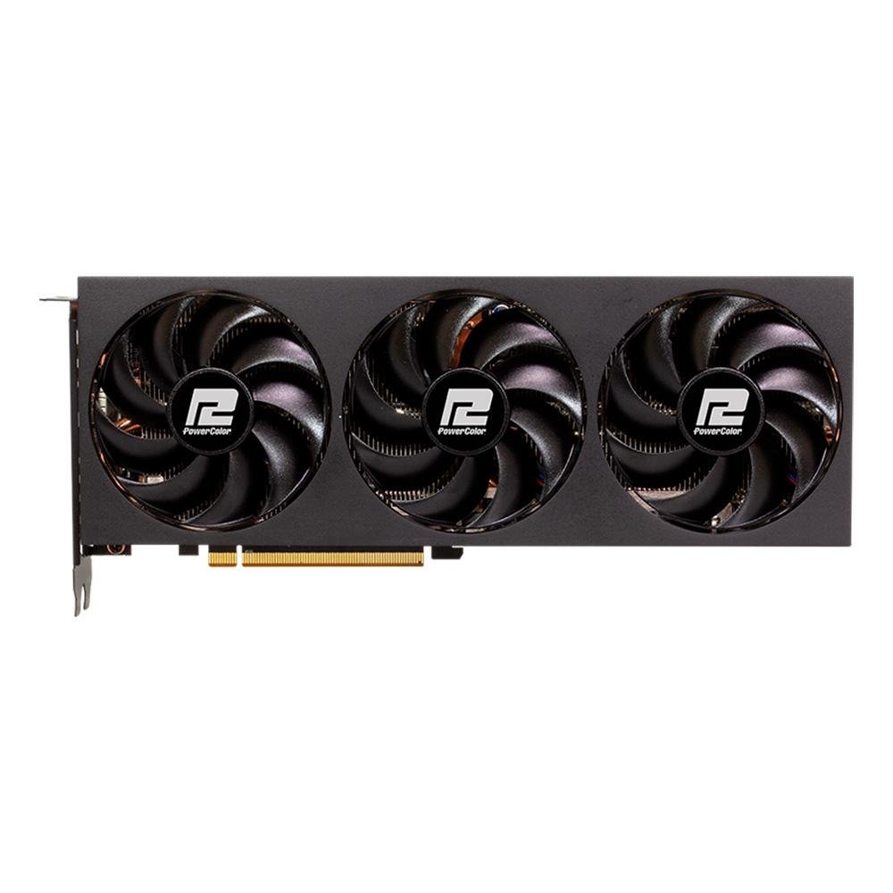 Placa de Vídeo RX 7700 XT Fighter PowerColor AMD Radeon, 12GB GDDR6, Ray Tracing - RX7700XT 12G-F/OC