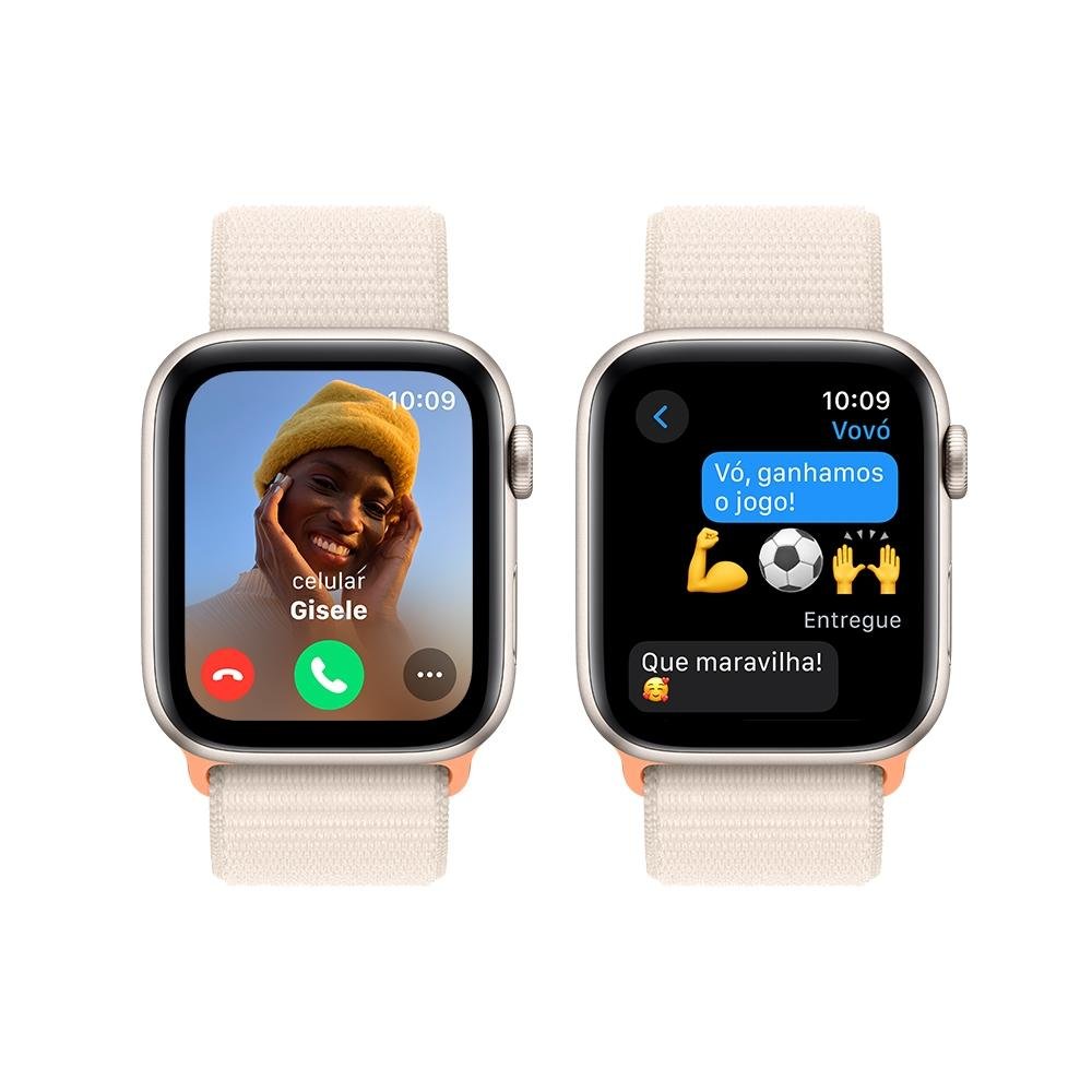 Apple Watch SE GPS, Caixa Estelar 44mm | KaBuM!