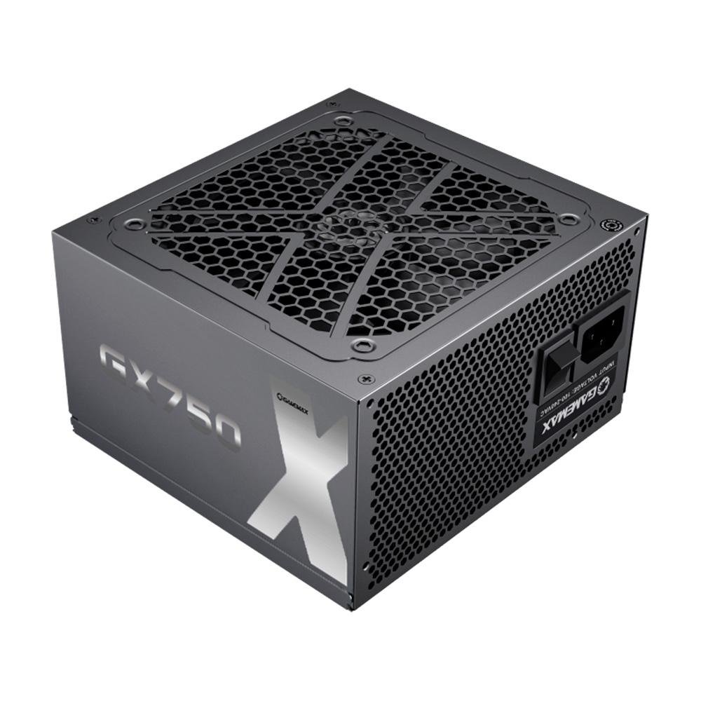 Fonte Gamemax GX750, 750W, 80 Plus Gold, Modular, PFC Ativo, Com Cabo, Preto - GX750MBKV1S7710BR