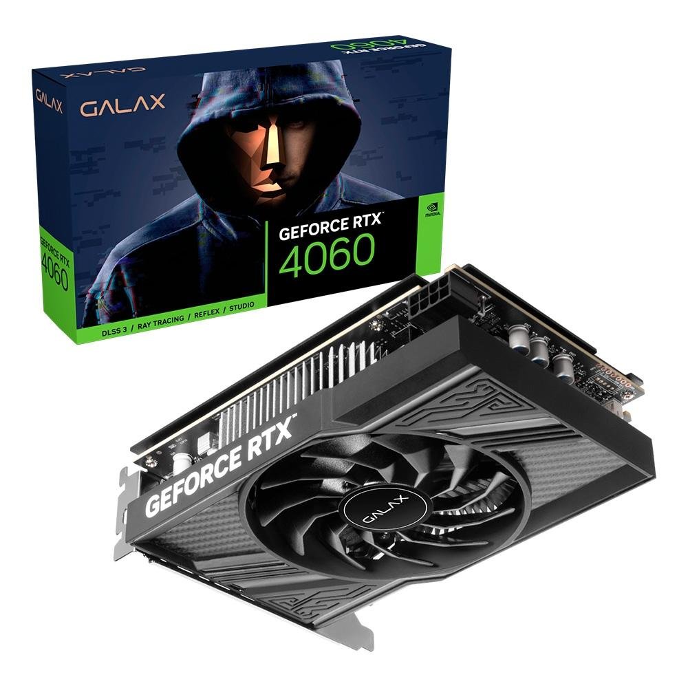 Placa de Vídeo RTX 4060 1-Click OC 1X Galax NVIDIA GeForce, 8GB GDDR6, DLSS, Ray Trancing, G-Sync Placa de Vídeo RTX 4060 1-Click OC 1X Galax NVIDIA GeForce, 8GB GDDR6, DLSS, Ray Trancing, G-Sync