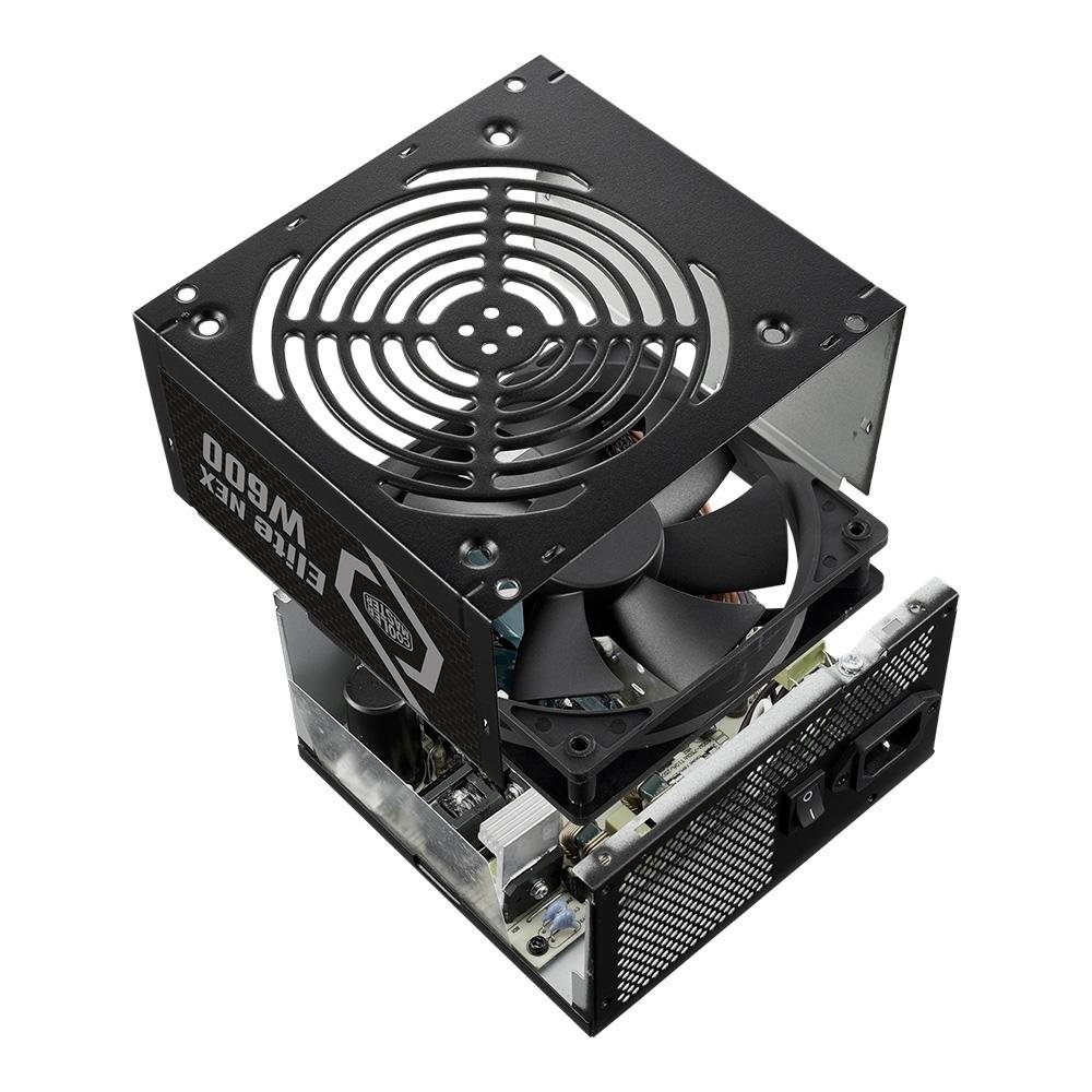 Fonte Cooler Master Elite Nex White 600, 600W, 80 Plus, PFC Ativo, Bivolt, Com Cabo, Preto - MPW-6001-ACAW-BB1 Fonte Cooler Master Elite Nex White 600, 600W, 80 Plus, PFC Ativo, Bivolt, Com Cabo, Preto - MPW-6001-ACAW-BB1
