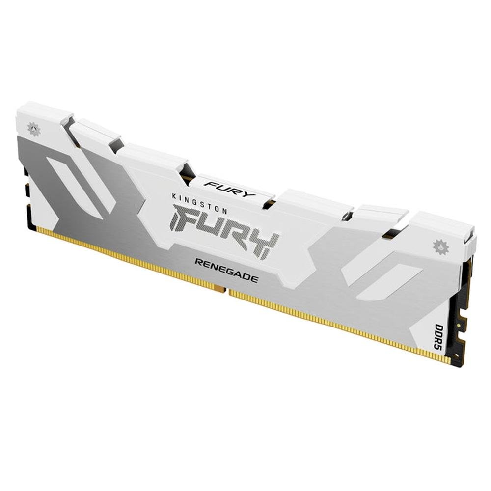 Memória RAM Kingston Fury Renegade XMP, 16GB, 7600MT/s, DDR5, DIMM, CL38, Branco - KF576C38RW-16