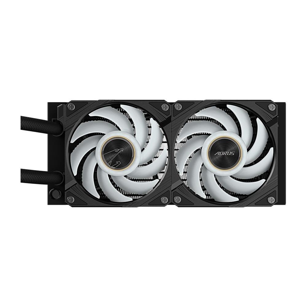 Water Cooler Gigabyte Aorus 240, RGB, 240mm, AMD/Intel, com Display LCD, Preto - GP-AORUS WATERFORCE X II 240