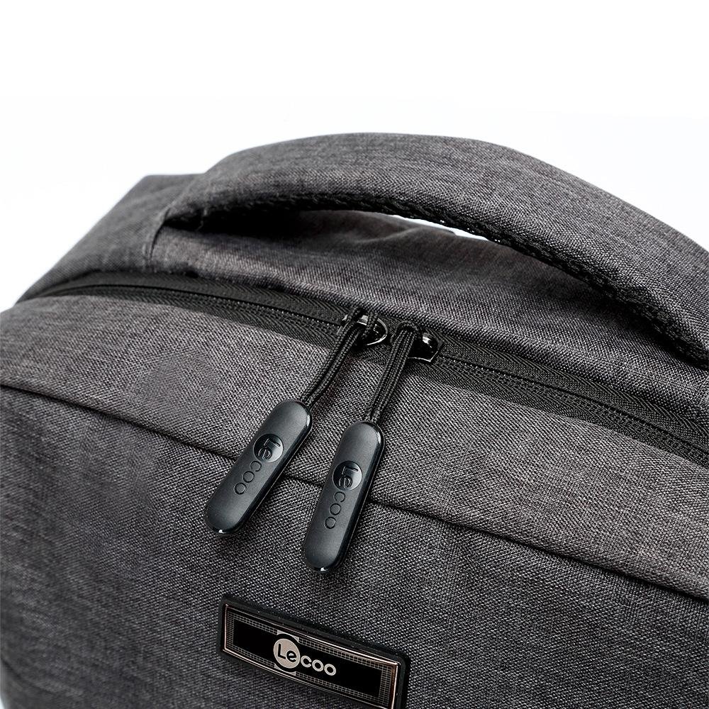 Mochila para Notebook Lecoo 15.6", Resistente a Umidade e Respingos de Água, Cinza - BG01