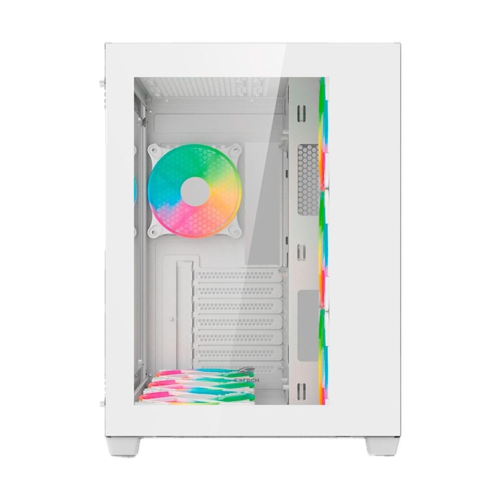 Gabinete Gamer C3Tech Gaming Aquarius MT-G910WH, Mid Tower, ATX, Lateral em Vidro Temperado, Branco - MT-G910WH Gabinete Gamer C3Tech Gaming Aquarius MT-G910WH, Mid Tower, ATX, Lateral em Vidro Temperado, Branco - MT-G910WH