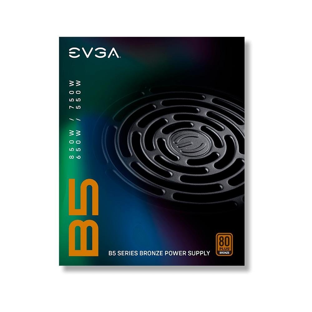 Fonte EVGA 650 B5, 650W, 80 Plus Bronze, Modular, Preto - 220-B5-0650-V1