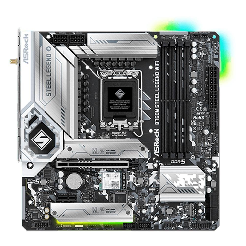 Placa Mãe ASRock B760M Steel Legend WiFi | KaBuM!