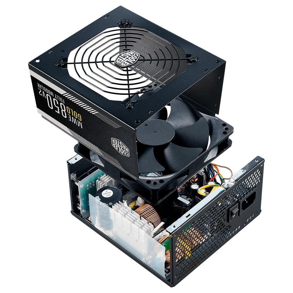 Fonte Cooler Master 850W, 80 Plus Gold, Modular, PFC Ativo, Bivolt, Sem Cabo, Branco - MPE-8501-AFAAG-GWO