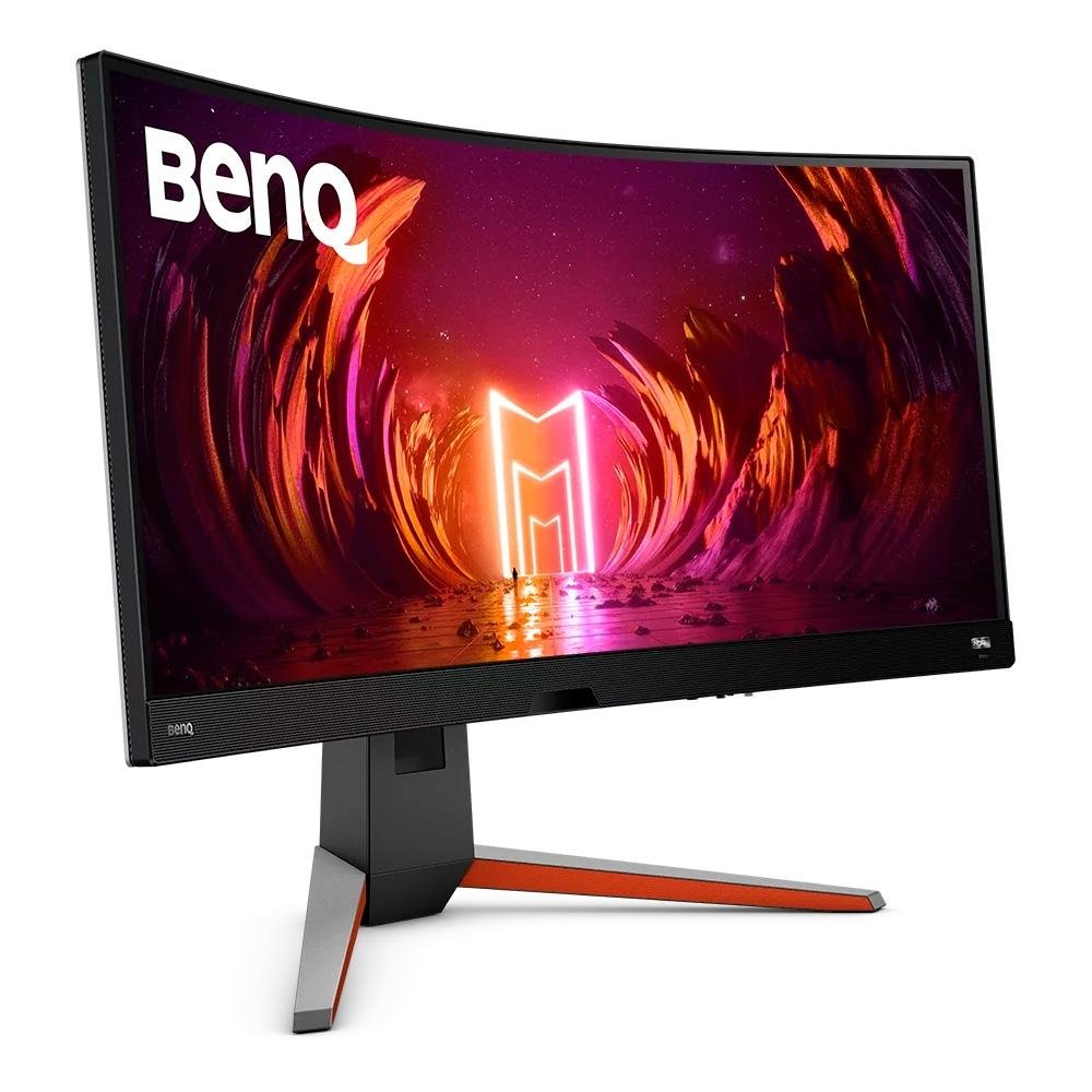 Monitor Gamer Curvo BenQ Mobiuz 34", WQHD, 144Hz, 1ms, FreeSync Pro, HDRi, DisplayPort, HDMI e USB, Altura Ajustável, Som Integrado - EX3410R