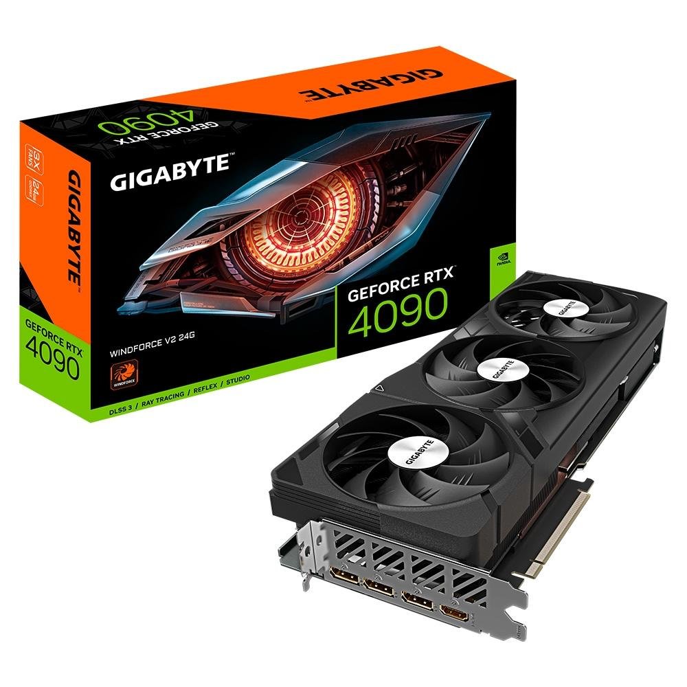 【2025/5月新品】GIGABYTE RTX4090 WINDFORCE V2 Placa de Vídeo RTX 4090 Windforce V2 | KaBuM!