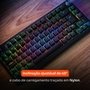 Teclado Sem Fio Mecânico Gamer Husky Nomadic, RGB, Switch Gateron G Pro Brown, Bluetooth, ABNT2, Preto - HTG800PTMA