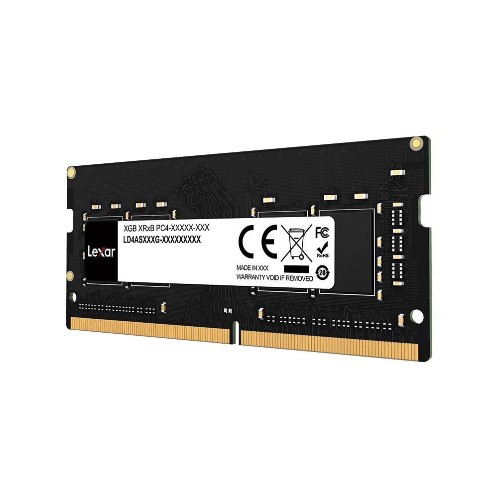 Memória Para Notebook Lexar, 16GB, 3200MHz, DDR4, CL22, Preto - LD4AS016G-B3200GSST Memória Para Notebook Lexar, 16GB, 3200MHz, DDR4, CL22, Preto - LD4AS016G-B3200GSST