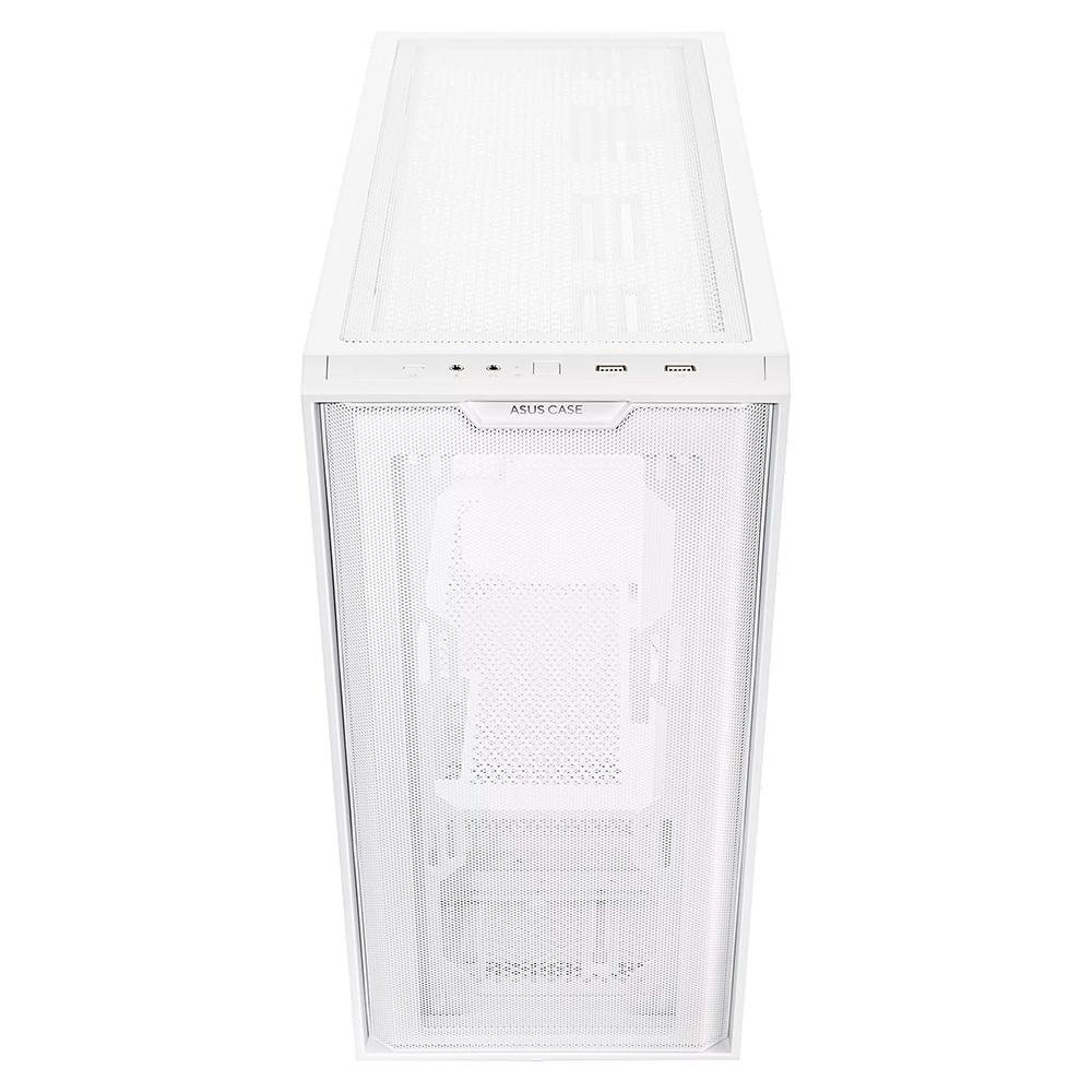 Gabinete Gamer ASUS Prime A21, Mid Tower, M-ATX, Lateral em Vidro Temperado, Sem FANs, Branco - 90DC00H3-B00000