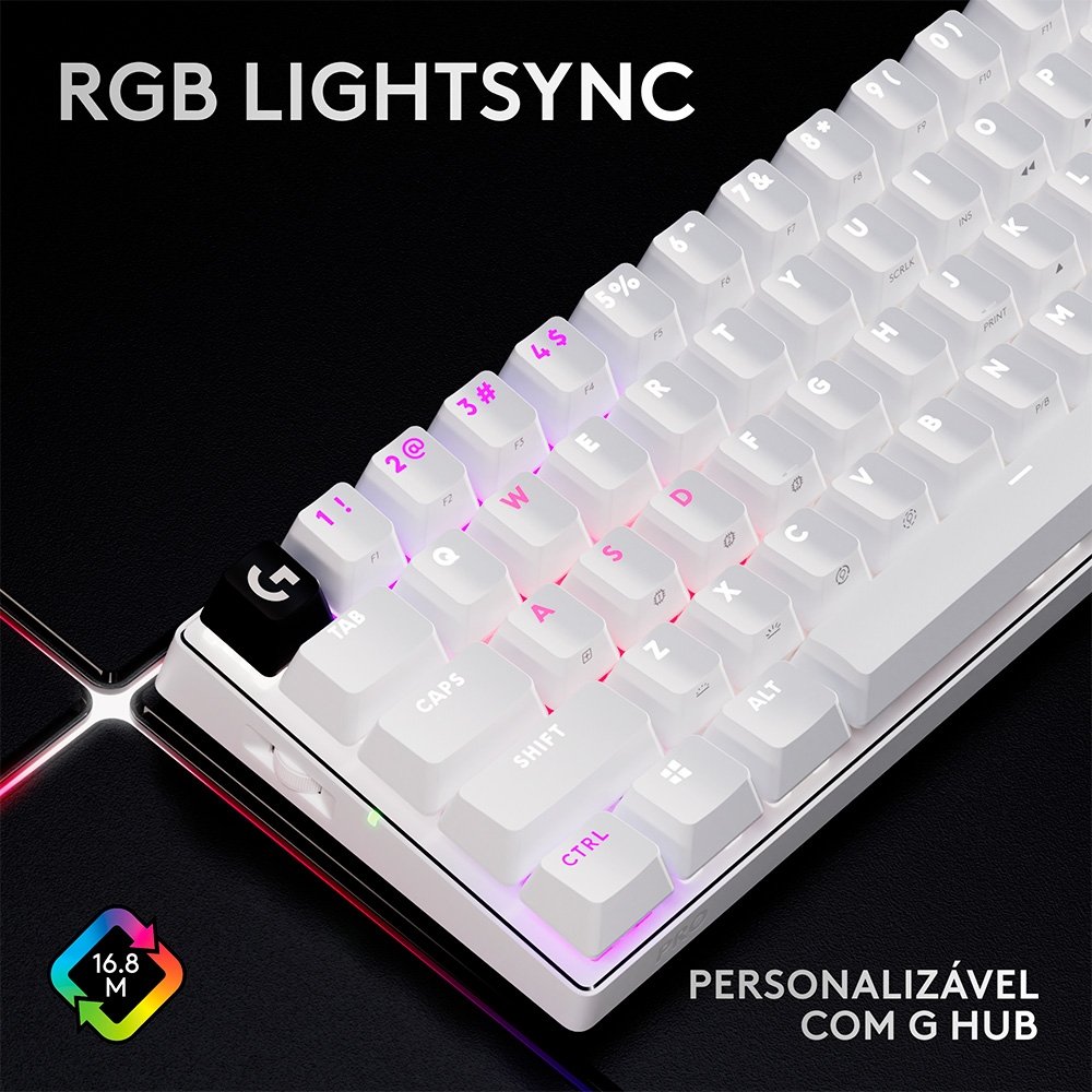 ロジクールGPRO X60 ホワイト タクタイル Teclado Mecânico Gamer Sem Fio Logitech G PRO X 60 LIGHTSPEED - Branco